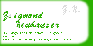 zsigmond neuhauser business card